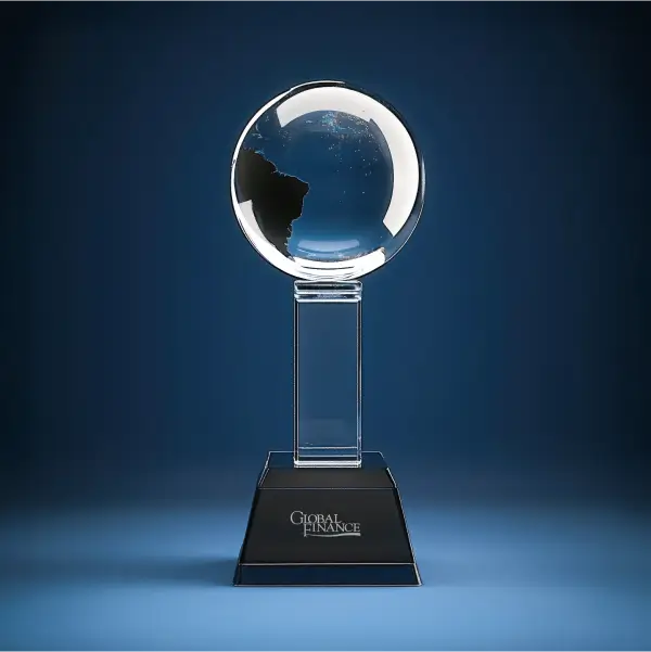 Trofeo del premio “Global Finance”